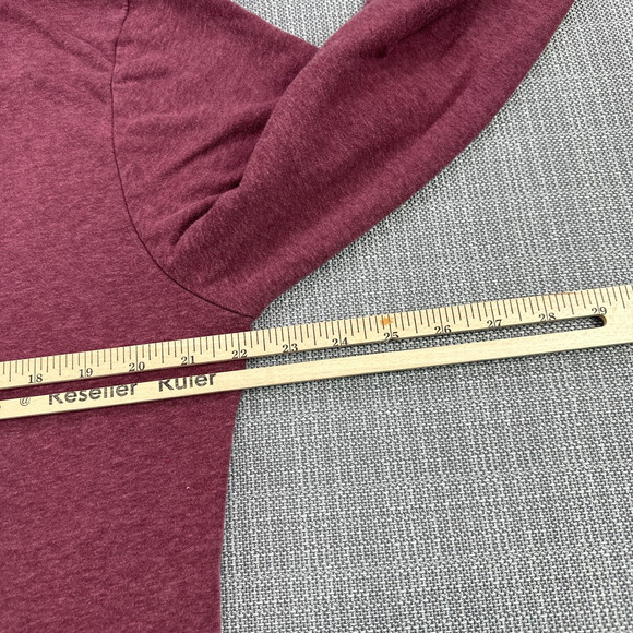 Marine Layer Henley Shirt Mens Large Burgundy Long Sleeve Comfort Rayon Blend - Picture 7 of 8